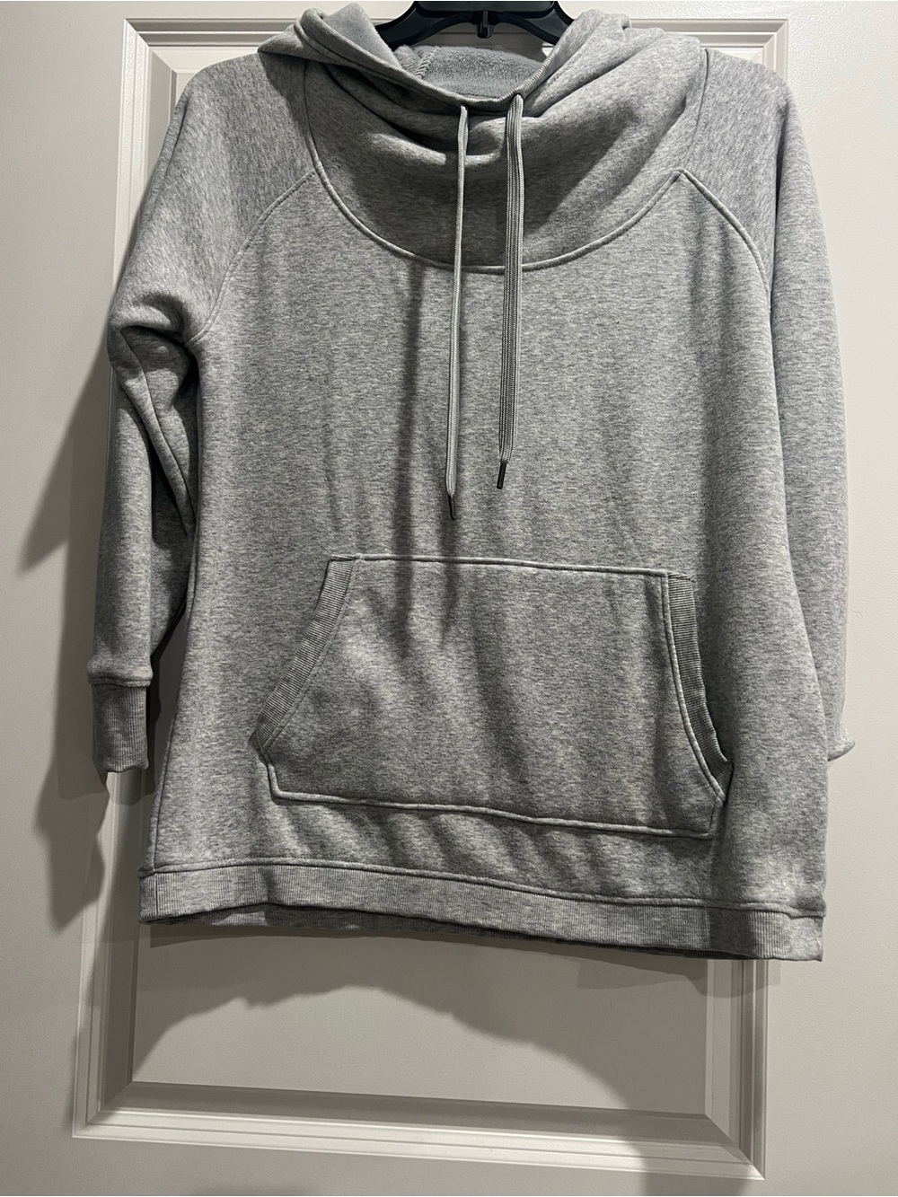 Active Life Soft Gray Cowl Neck Pullover Hoodie